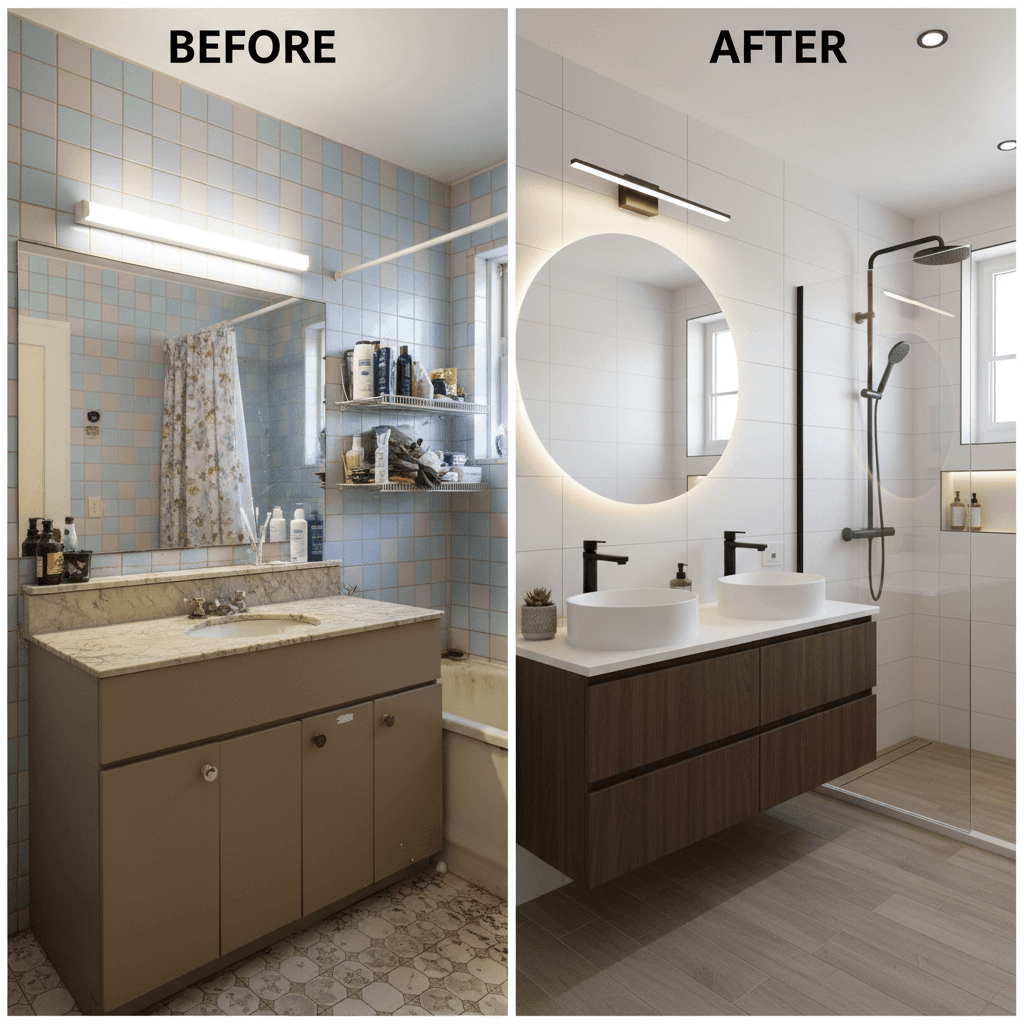 Bathroom remodeling project